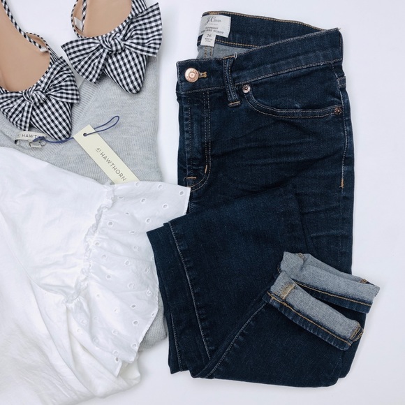 J. Crew Denim - J. Crew Lookout High Rise Dark Wash Skinny Jeans